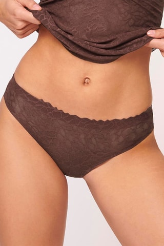 Culotte Zero Feel Lace  - Marron