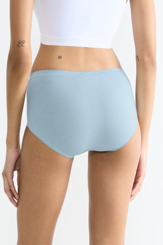 3 culottes Basic Midi  - Blanc et bleu