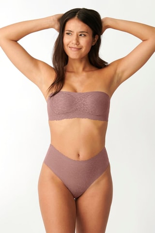 Culotte taille haute Zero Feel Lace - Marron