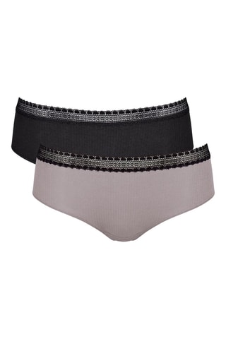 2 culottes Go Ribbed - 
Gris et noir