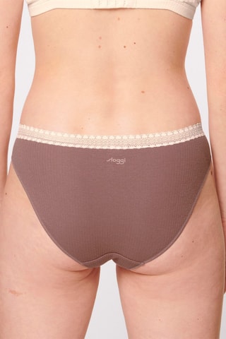 2 culottes GO Ribbed H - Marron et écru