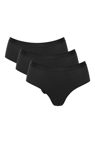 3 culottes en coton biologique Go Casual - Noir