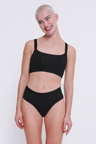 3 culottes en coton biologique Go Casual - Noir