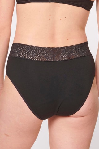 Culotte menstruelle taille haute - Flux léger - 
Noir