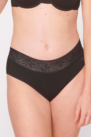 Culotte menstruelle taille haute Period - Flux moyen - Noir