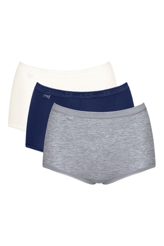 3 shortys taille haute Basic + - Bleu