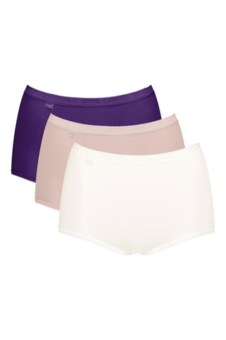 3 shortys taille haute Basic + - Violet
