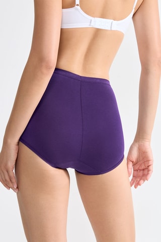 3 shortys taille haute Basic + - Violet