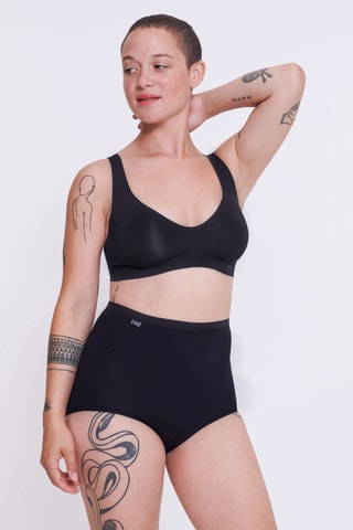 3 shortys taille haute Basic - Noir