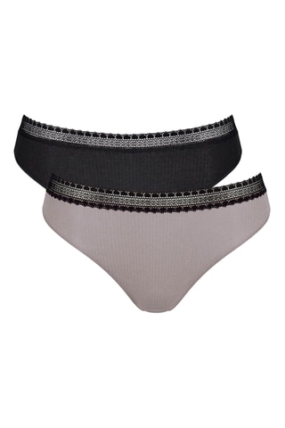 2 culottes Go - Gris et noir