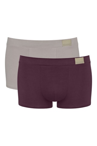 2 boxers Go - Beige et bordeaux