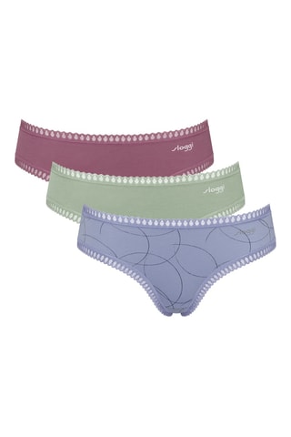 3 culottes - Bleu, vert et rose