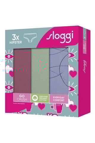 3 culottes - Bleu, vert et rose