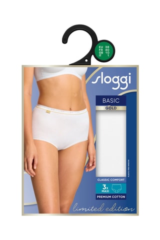 3 culottes taille haute Basic Gold - Blanc