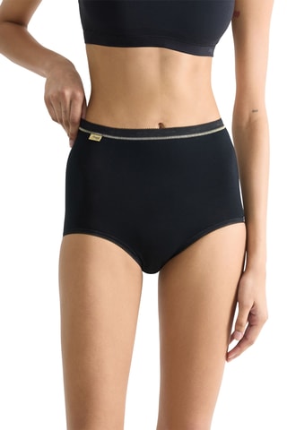 3 culottes taille haute Basic Gold - Noir