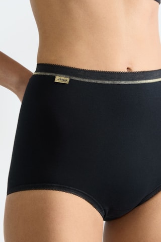 3 culottes taille haute Basic Gold - Noir