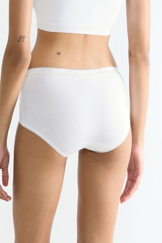 3 culottes taille haute Basic Gold - Blanc