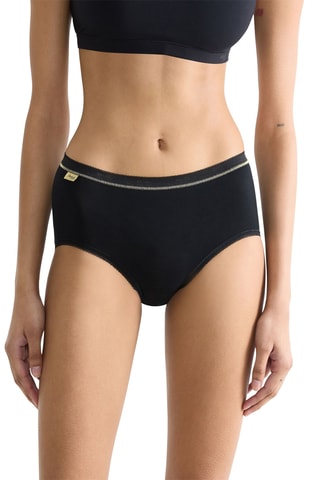 3 culottes taille haute Basic Gold - Noir