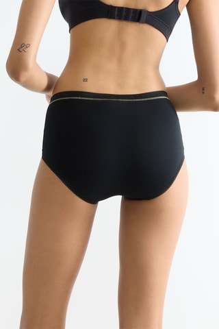 3 culottes taille haute Basic Gold - Noir