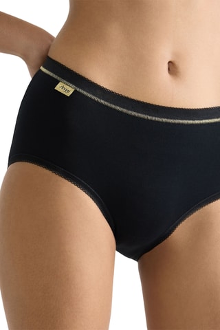 3 culottes taille haute Basic Gold - Noir