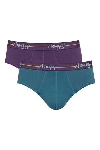 2 slips Start Midi - Violet et bleu canard