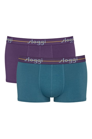 2 boxers Start Hipster - Violet et bleu canard