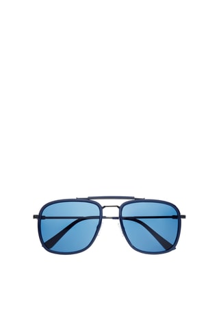 Zonnebril Heren Categorie 2 - Blauw en zilverkleurig