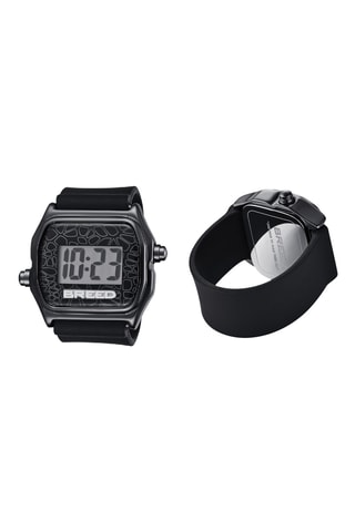 Silicone Digitaal Ringhorloge - Zwart