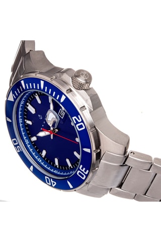 Stalen Quartz Horloge Admiralty Pro 200 - Zilverkleurig en Marineblauw