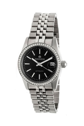 Automatisch Stalen Horloge Constance Zilverkleurig en Zwart - Empress