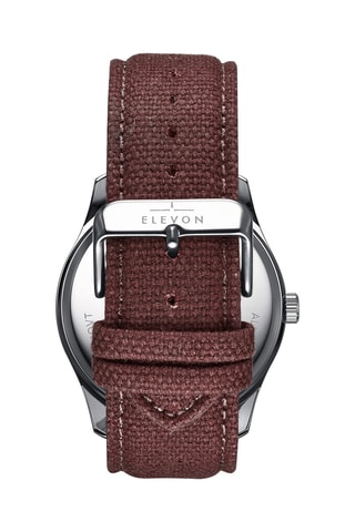 Leren Quartz Horloge Crosswind Bruin en Wit