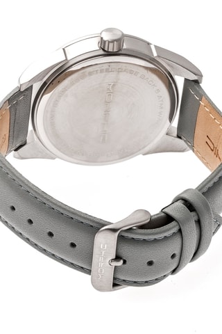 Leren Quartz Horloge M63 - Grijs