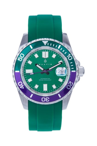 Rubberen Quartz Horloge Interceptor - Groen en Paars