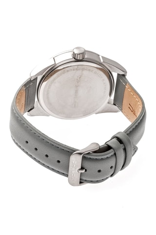Leren Quartz Horloge M63 - Grijs