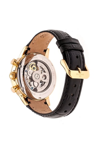 Automatisch Leren Horloge Beatrice Zwart en Goudkleurig