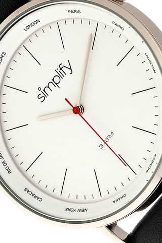 Leren Quartz Horloge 3300 - Zwart