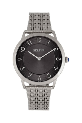 Stalen Quartz Horloge Abby Zilverkleurig en Zwart