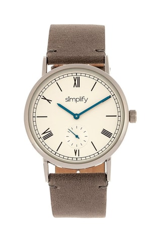 Leren Quartz Horloge The 5100 - Bruin en Zilverkleurig