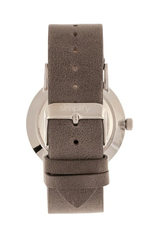 Leren Quartz Horloge The 5100 - Bruin en Zilverkleurig