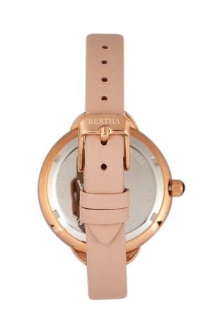 Leren Quartz Horloge Madison  Oudroze en Roségoudkleurig