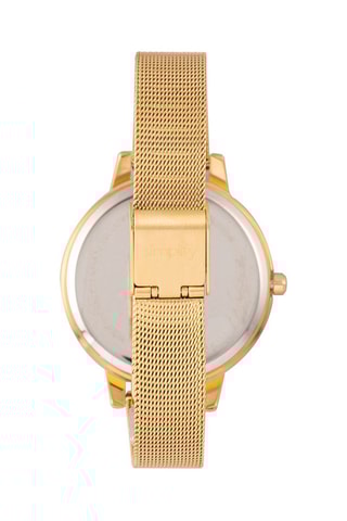 Stalen Quartz Horloge The 5800 Goudkleurig en Zwart