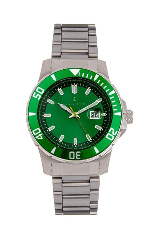 Stalen Quartz Horloge Admiralty Pro 200 - Zilverkleurig en Groen