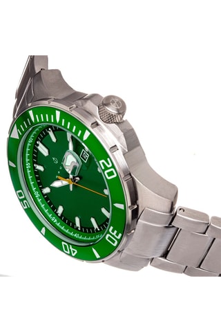 Stalen Quartz Horloge Admiralty Pro 200 - Zilverkleurig en Groen
