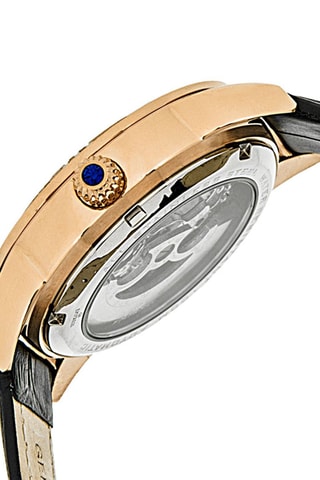 Automatisch Leren Horloge Godiva Empress Zwart en Goudkleurig