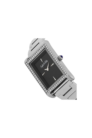 Stalen Quartz Horloge met Swarovski Kristallen Wilmington Zilverkleurig