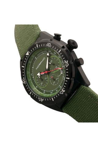 Leren Quartz Horloge M53 series Kaki en Zwart