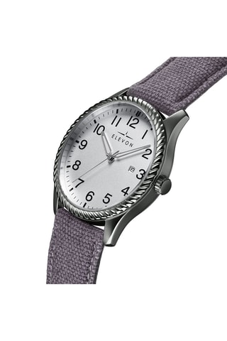 Leren Quartz Horloge Crosswind Paars en Wit