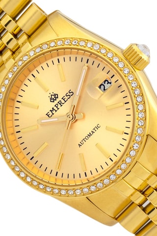 Automatisch Stalen Horloge- Goudkleurig -Empress