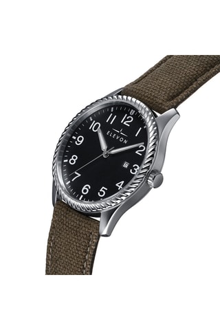 Leren Quartz Horloge Crosswind Bruin en Zwart