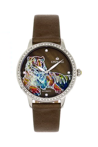 Automatisch Leren Horloge Diana Bruin en Zilverkleurig